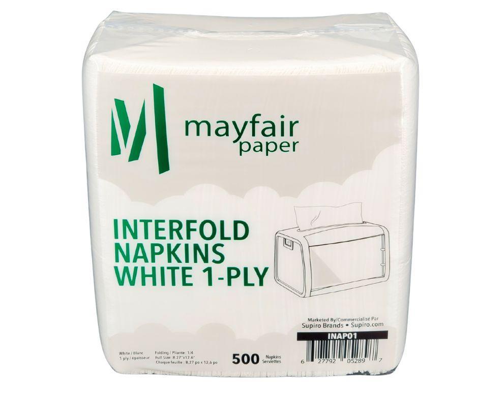 1 Ply Interfold Napkins 1/4 Fold - White - INAP01 — image 9