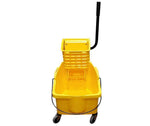 32L Mop Bucket with Side Press Wringer - Yellow