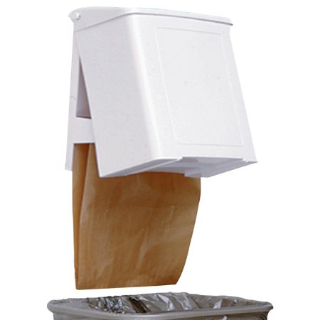 Safe-Use Sanitary Napkin Receptacle - White Plastic — image 2