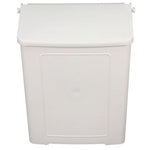Safe-Use Sanitary Napkin Receptacle - White Plastic
