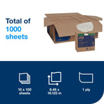 Tork® W24 Pop-Up Box Cleaning Cloth - White 1-Ply 100/BX