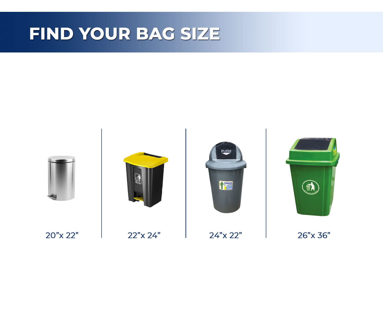 Garbage Bags - Regular - White - 20" x 22" — image 7