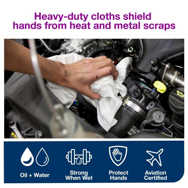 Tork® W24 Pop-Up Box Heavy-Duty Cleaning Cloth - White 1-Ply 5x80 Sheets — image 6