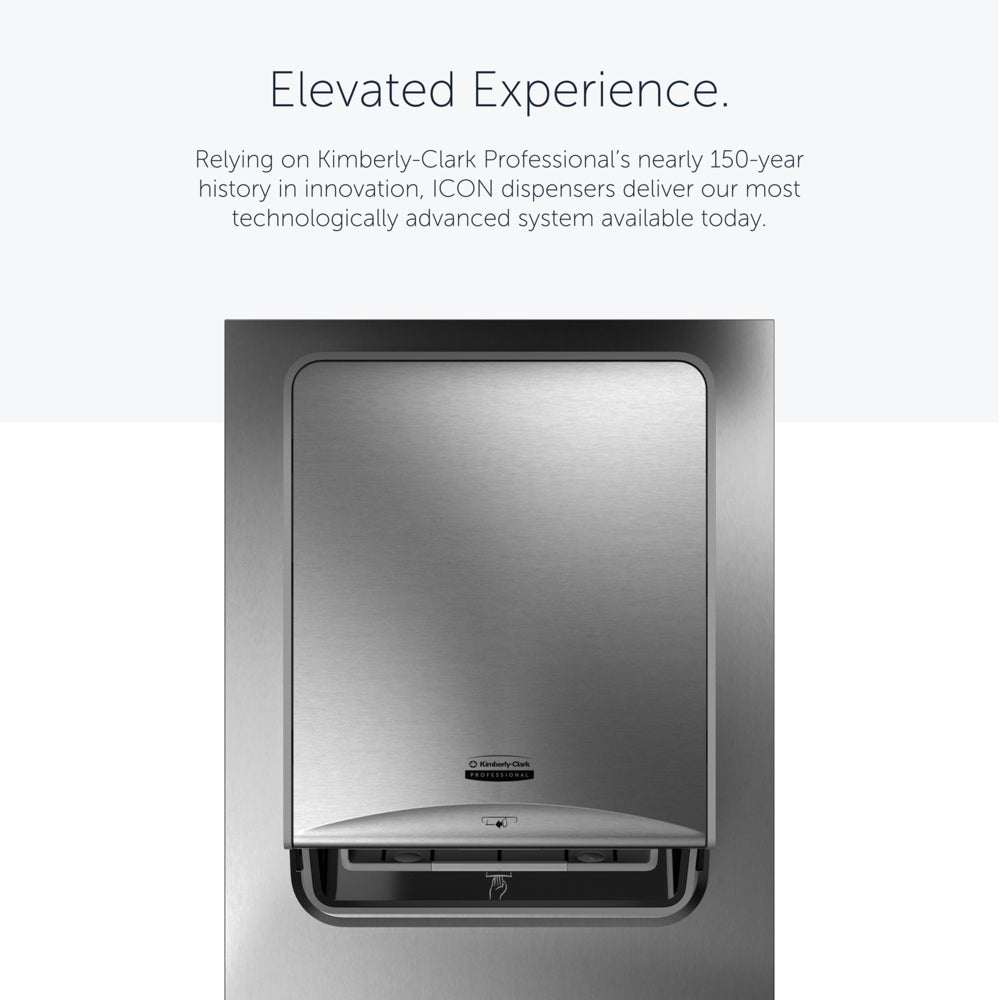 ICON™ Automatic Roll Towel Dispenser - Recessed Stainless Steel — image 3
