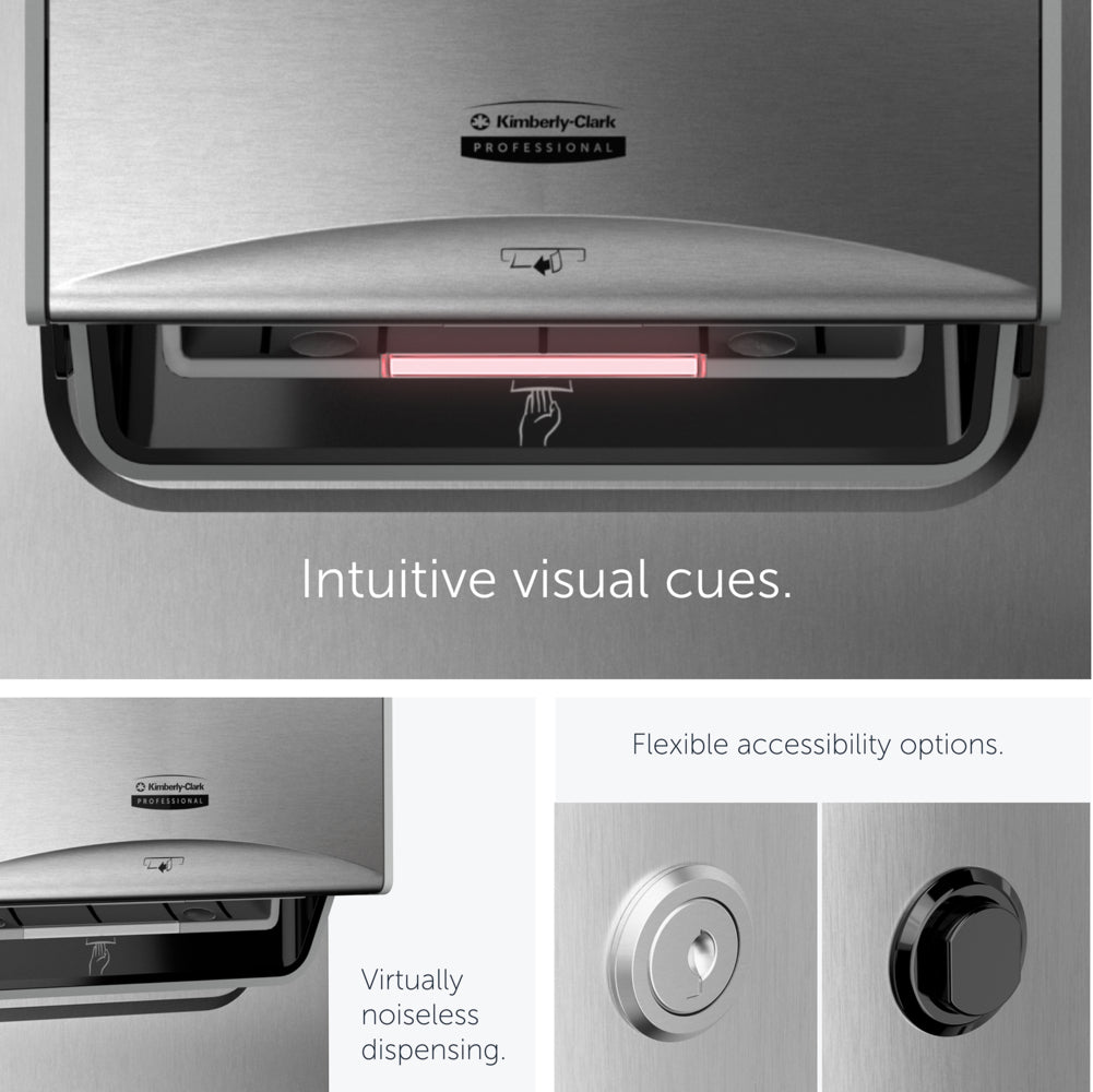 ICON™ Automatic Roll Towel Dispenser - Recessed Stainless Steel — image 4