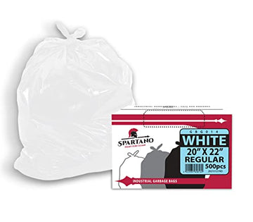 Garbage Bags - Regular - White - 20" x 22"