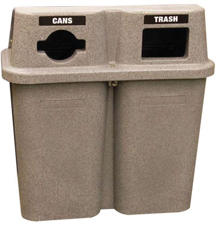 Bullseye Duo Waste & Recycle Bin - Sandstone