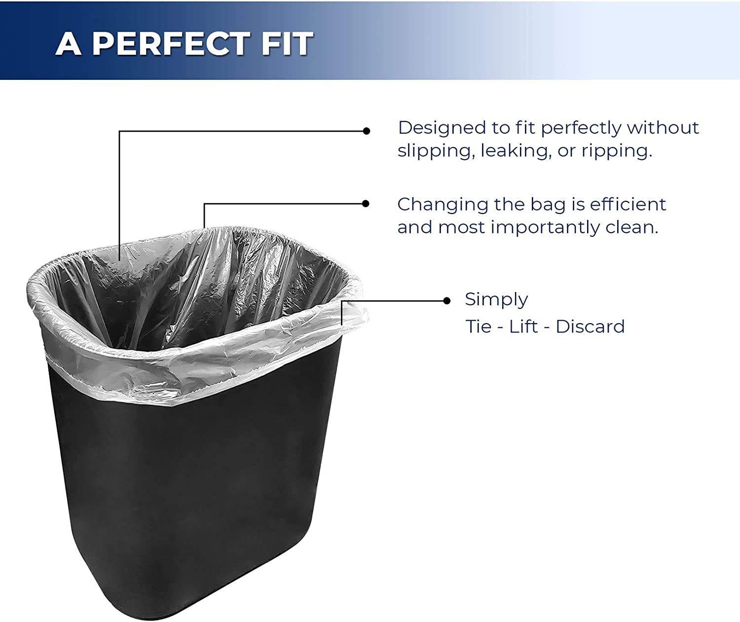 Garbage Bags - Regular - Clear - 35" x 47" — image 5