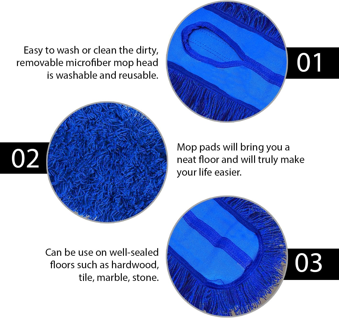 24" Dust Mop Head - Blue — image 5
