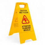 Caution Wet Floor Safety Sign - Yellow 12