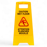 Caution Wet Floor Safety Sign - Yellow 12