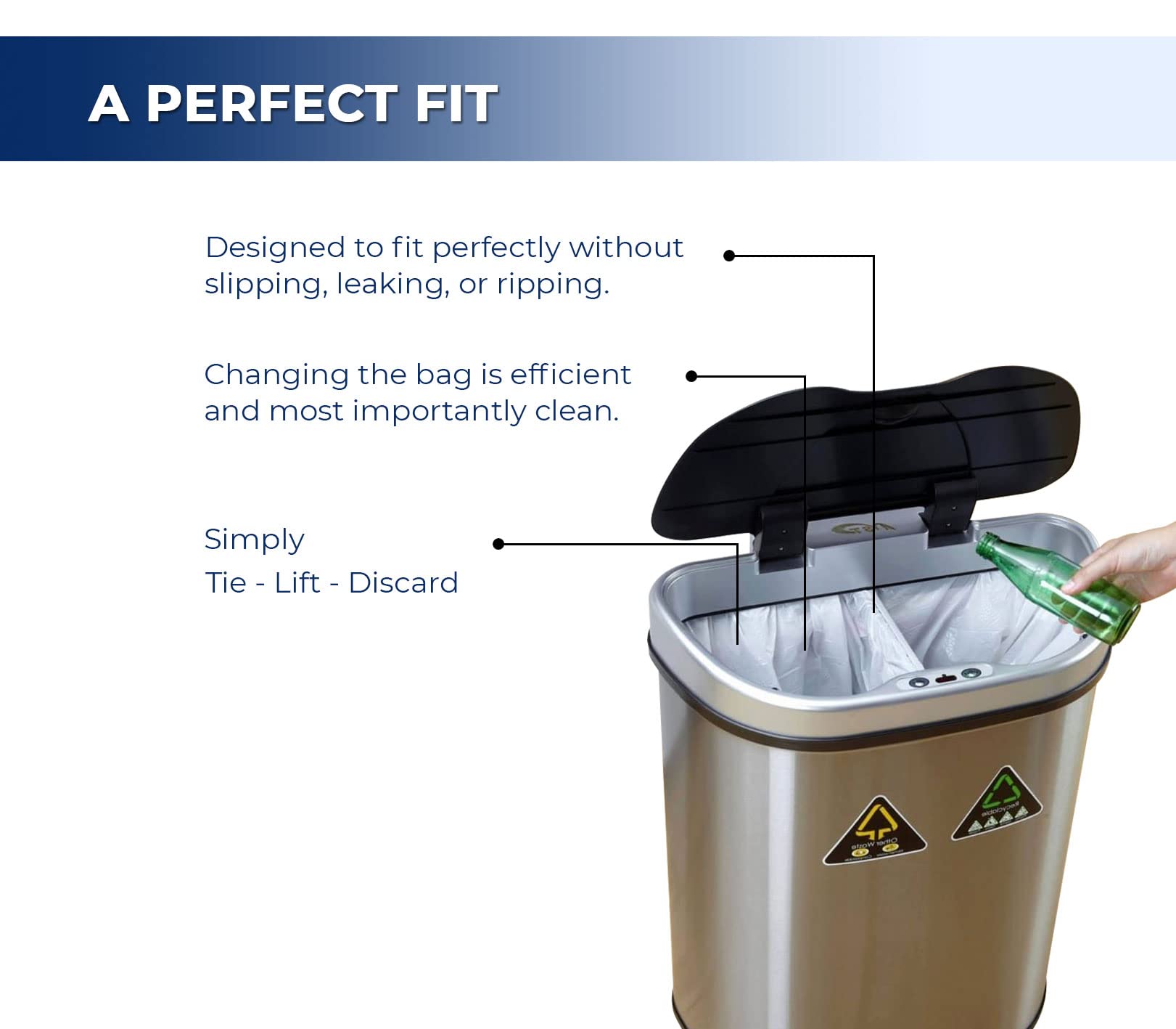 Garbage Bags - Regular - White - 20" x 22" — image 5
