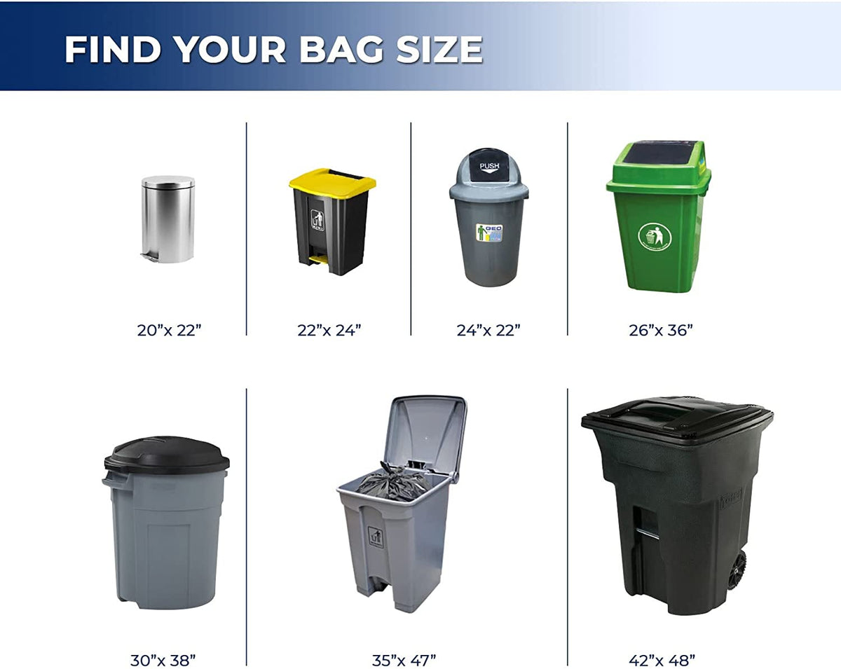 Garbage Bags - Regular - Clear - 20" x 22"