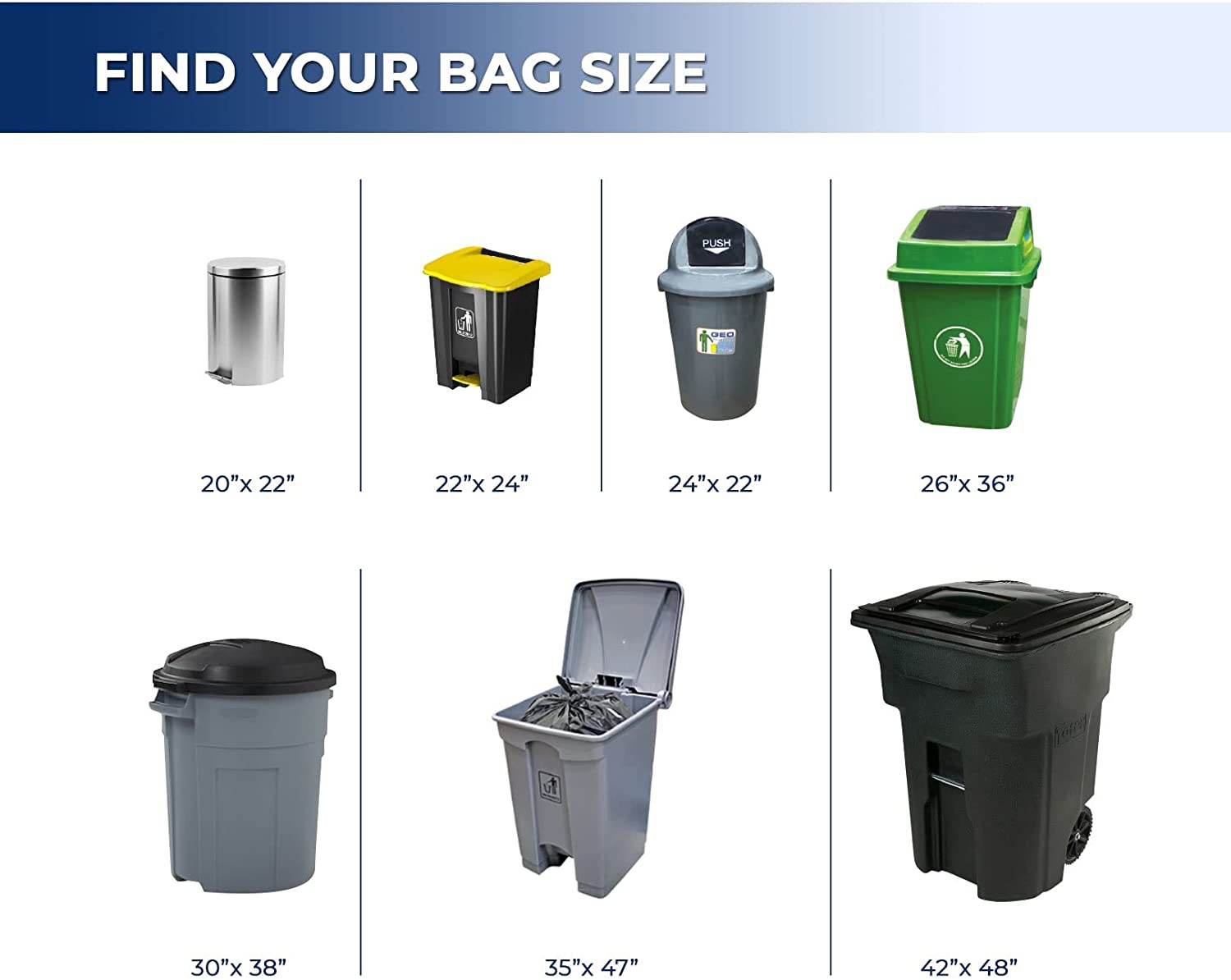 Garbage Bags - Regular - Clear - 20" x 22" — image 6