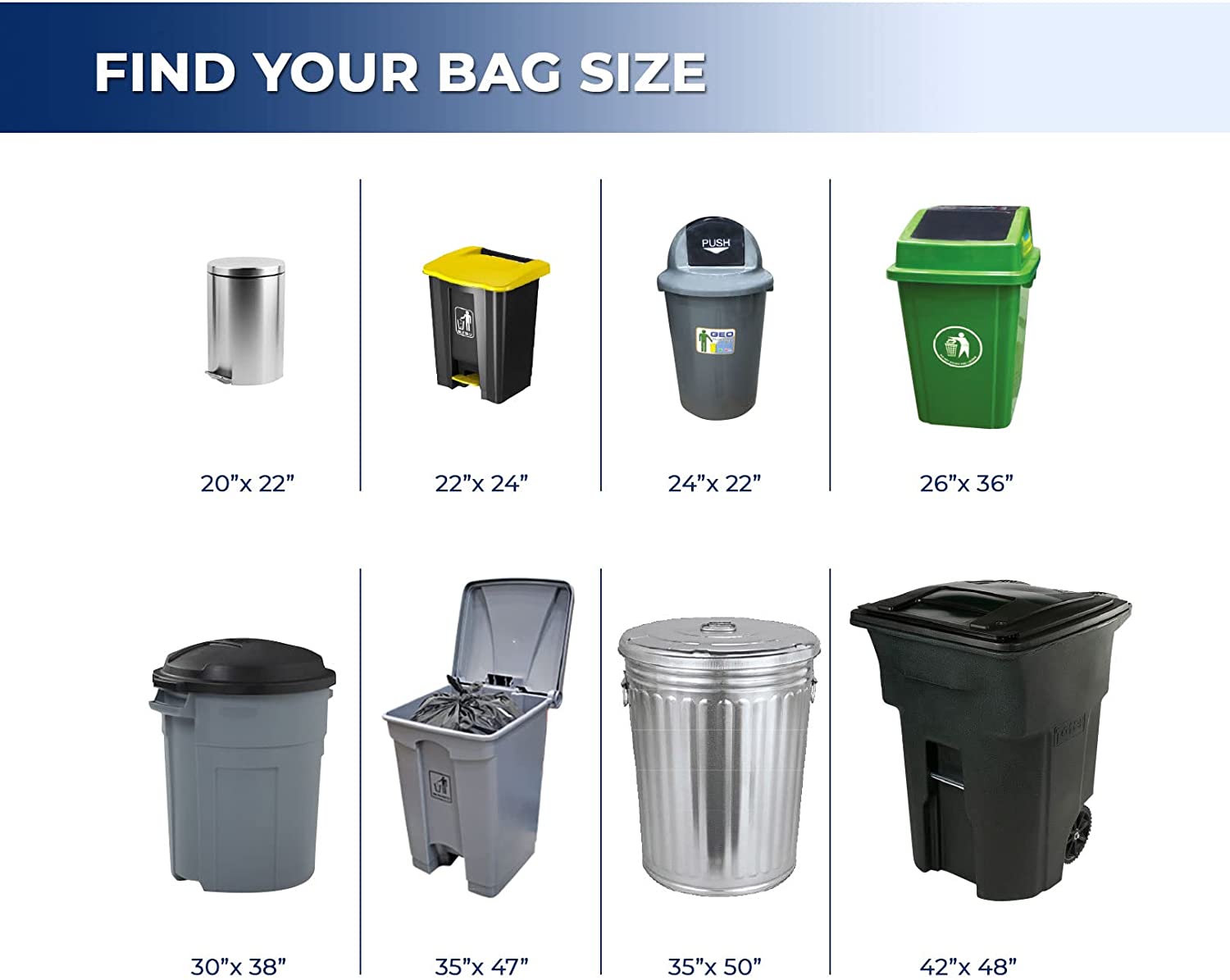 Garbage Bags - Regular - Black - 20" x 22" — image 6