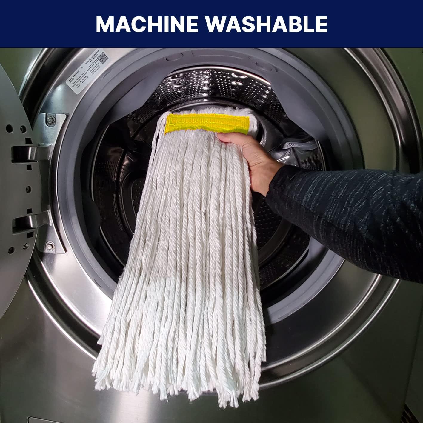 24oz White Synthetic Cut-End Mop Head — image 6