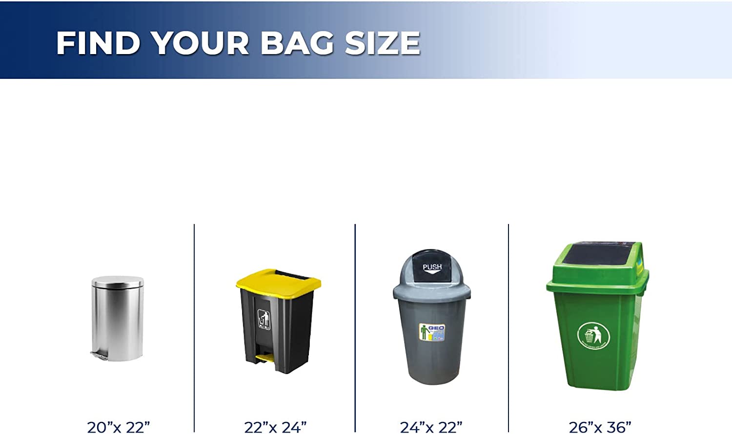 Garbage Bags - Regular - White - 22" x 24" — image 6