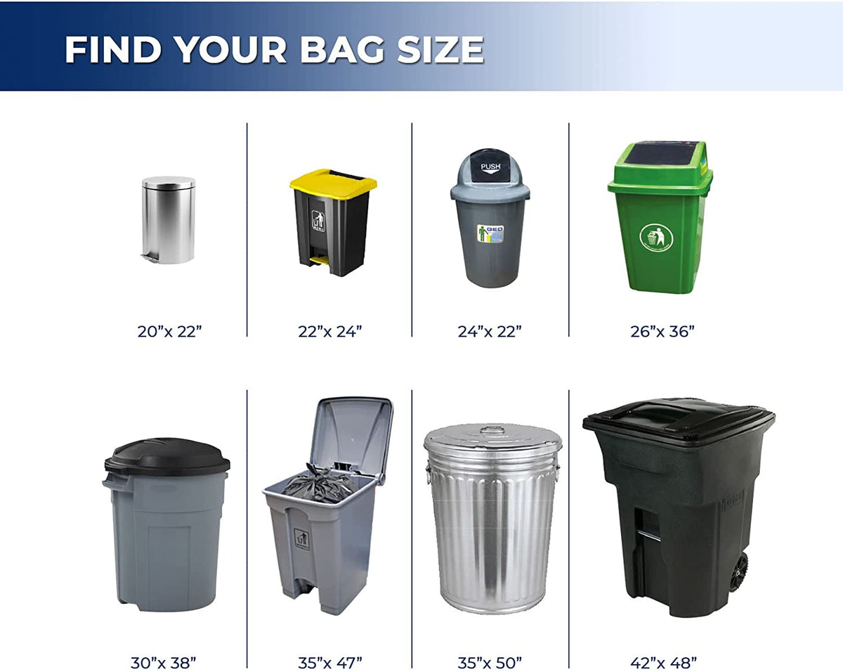 Garbage Bags - Ex-Strong - Black - 30" x 38"