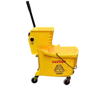 32L Mop Bucket with Side Press Wringer - Yellow