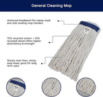 16oz White Synthetic Cut-End Mop Head