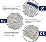 16oz White Synthetic Cut-End Mop Head