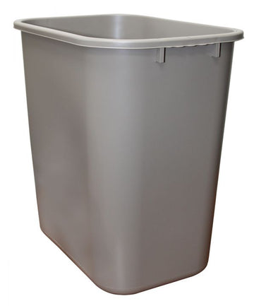 Medium Plastic Wastebasket - Beige 26L