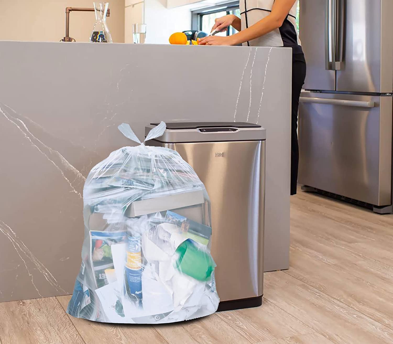 Garbage Bags - Regular - Clear - 26" x 36" — image 7