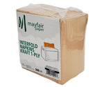1 Ply Interfold Napkins 1/4 Fold - Kraft - INAP01K