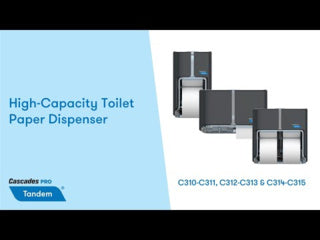 Cascades Pro Tandem® High-Capacity Bath Tissue Dispenser - Dark Grey Horizontal — image 2