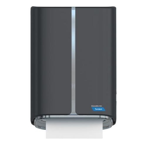 Cascades PRO Tandem® Mechanical No-touch Roll Towel Dispenser - Dark Grey — image 1