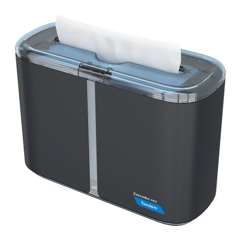 Cascades PRO Tandem® Multifold Hand Towel Countertop Dispenser - Dark Grey — image 4