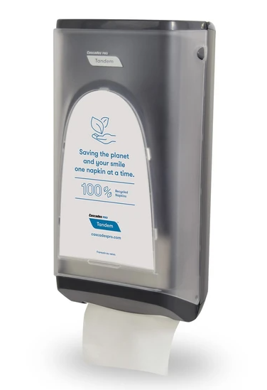 Cascades PRO Tandem® Stand/Wall Interfold Napkin Dispenser - Grey — image 2