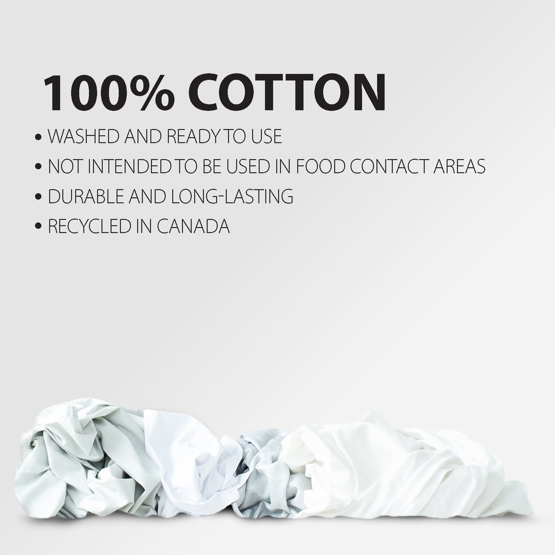 Wiping Rags - White - WipeW — image 2