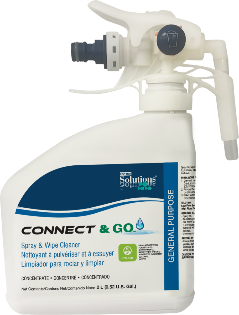 Enviro-Solutions® Connect & Go Spray & Wipe Cleaner - 2x2L