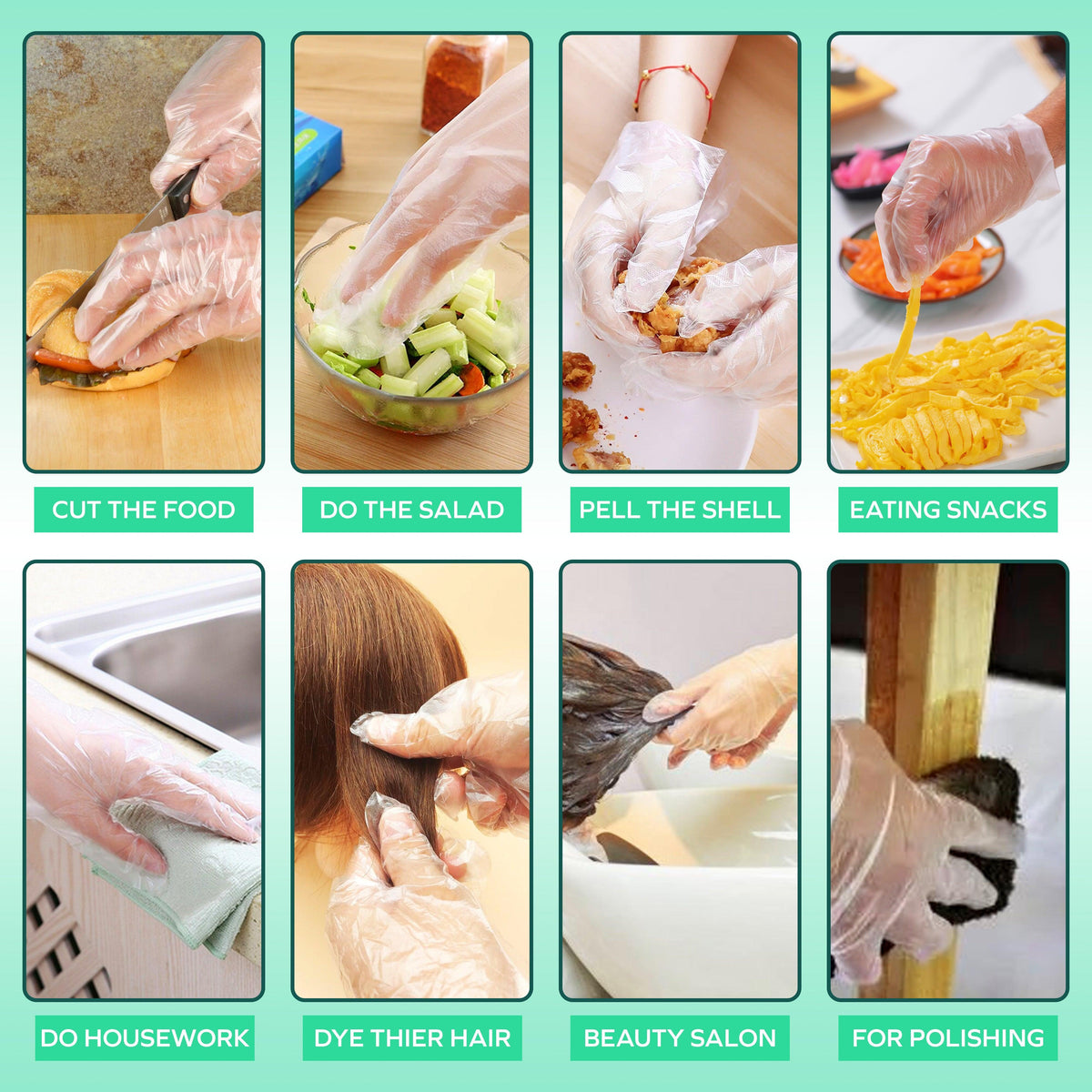 Clear Deli Gloves - Large - 200L