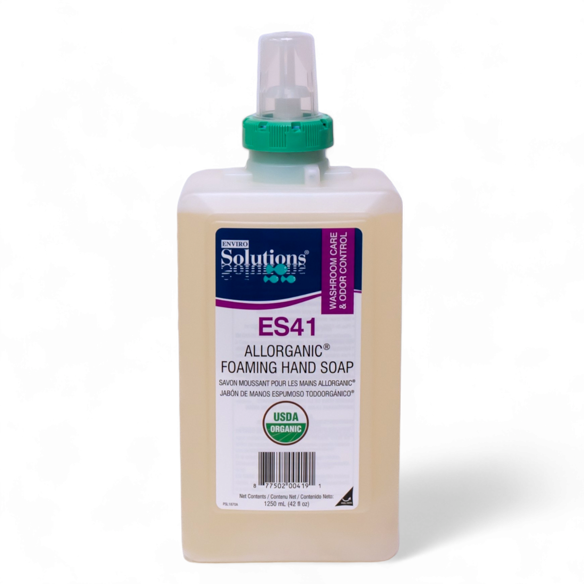 Enviro-Solutions® ES41 AllOrganic Foaming Hand Soap - Manual 3x1.25L