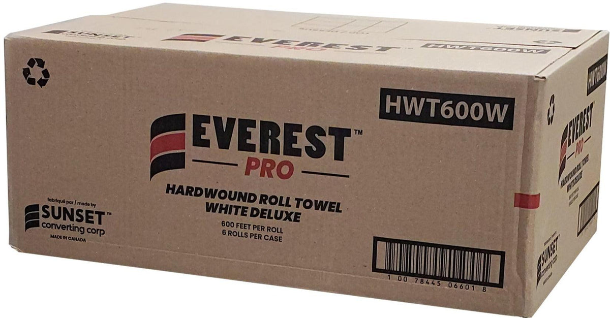 White Paper Roll Towel - 600' - HWT600W