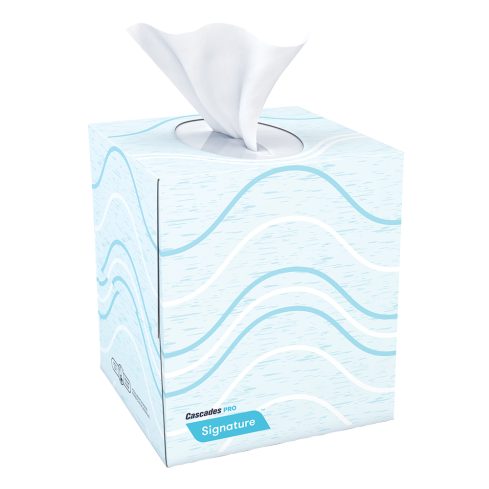 Cascades PRO Signature® Cube-Box Facial Tissue - White 2-Ply 36x90 Sheets — image 1