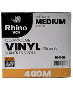 Clear Vinyl Gloves - Medium - 400M