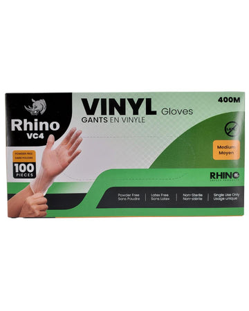 Clear Vinyl Gloves - Medium - 400M