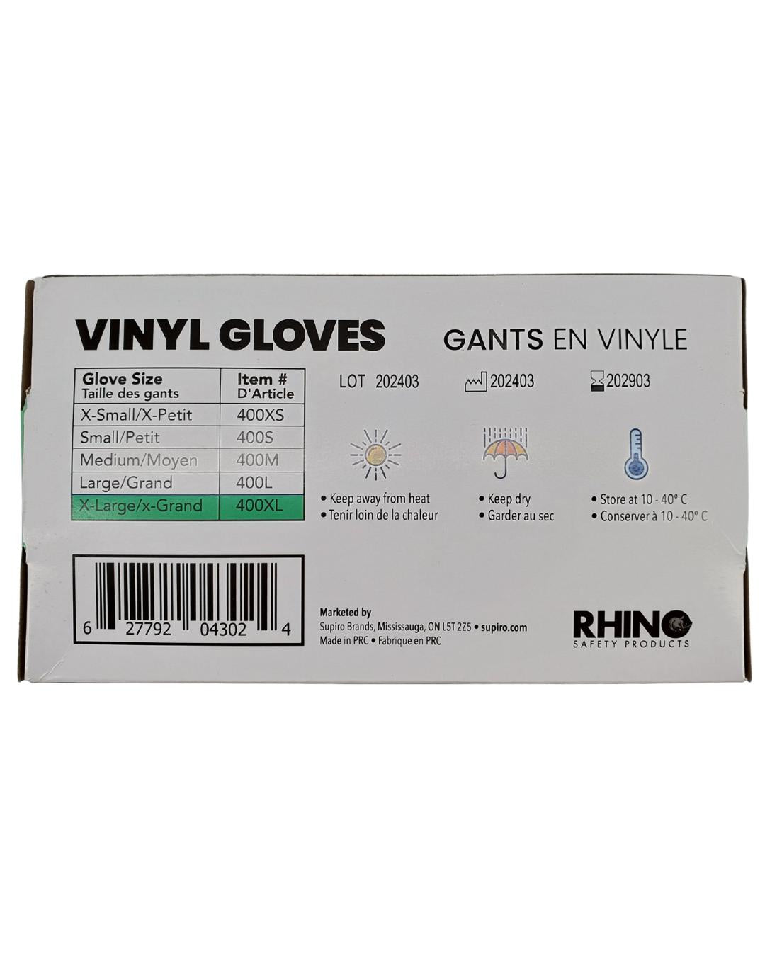 Clear Vinyl Gloves - Extra Large - 400XL — image 10