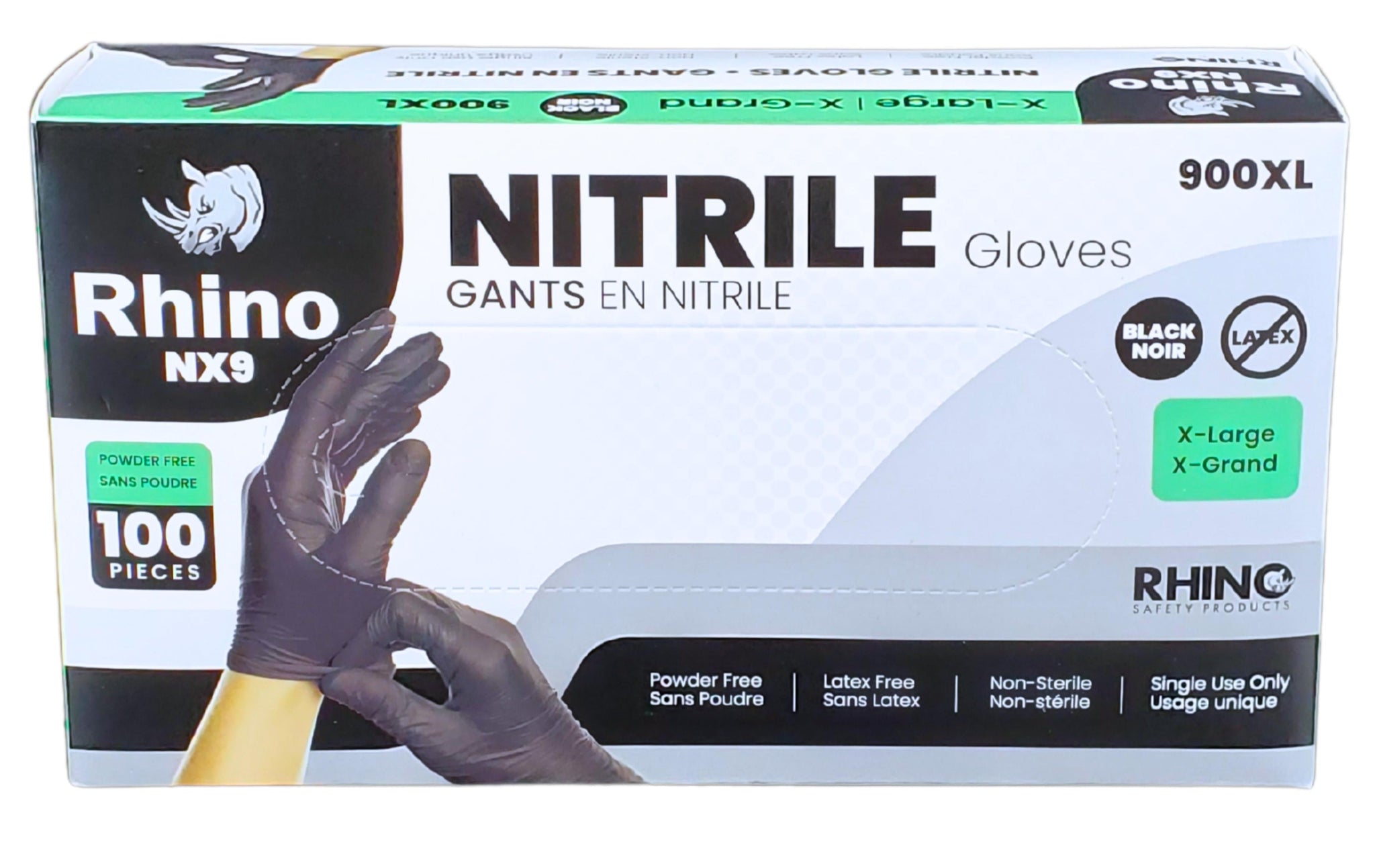 Black Nitrile Gloves - Pf - Extra Large - 900XL — image 1