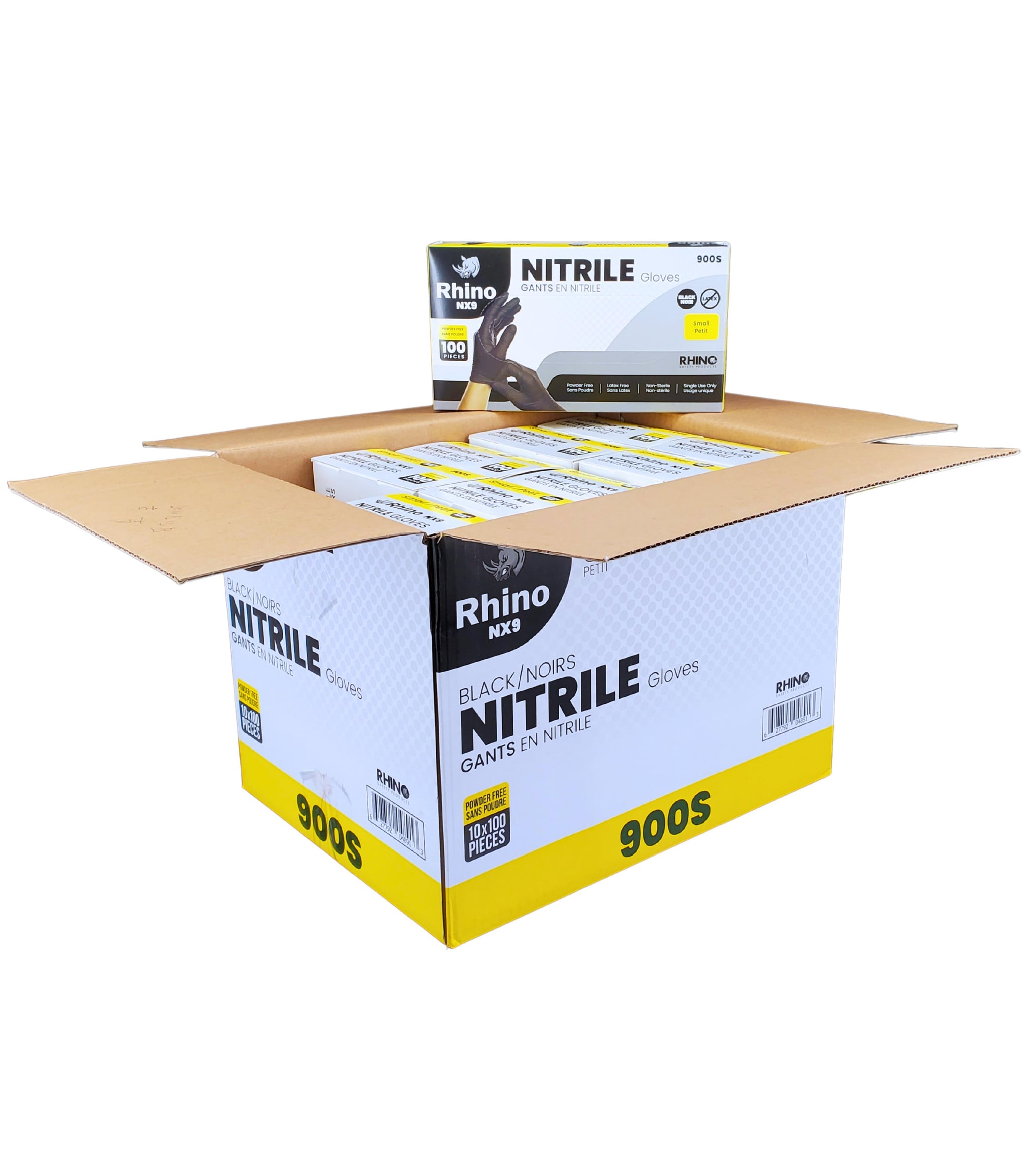 Black Nitrile Gloves - Pf - Small - 900S — image 3