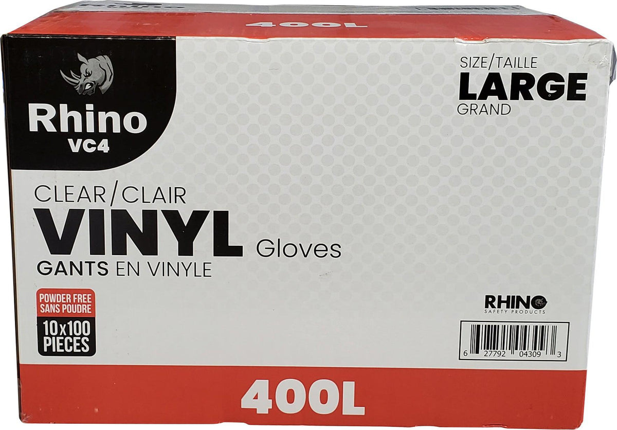 Clear Vinyl Gloves - Large - 400L