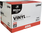 Clear Vinyl Gloves - Large - 400L