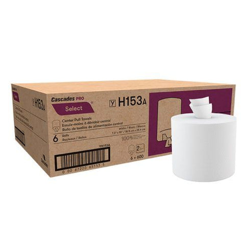 Cascades Pro Select Centerpull Hand Towel - White 2-Ply 6 x 600 Sheets