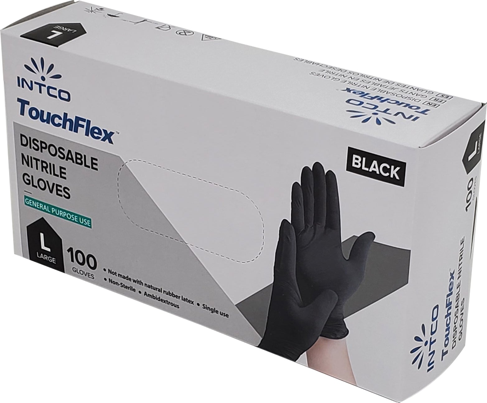 Nitrile Gloves Exam - Black - Large — image 4
