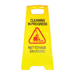 Cleaning in Progress Safety Sign - Yellow