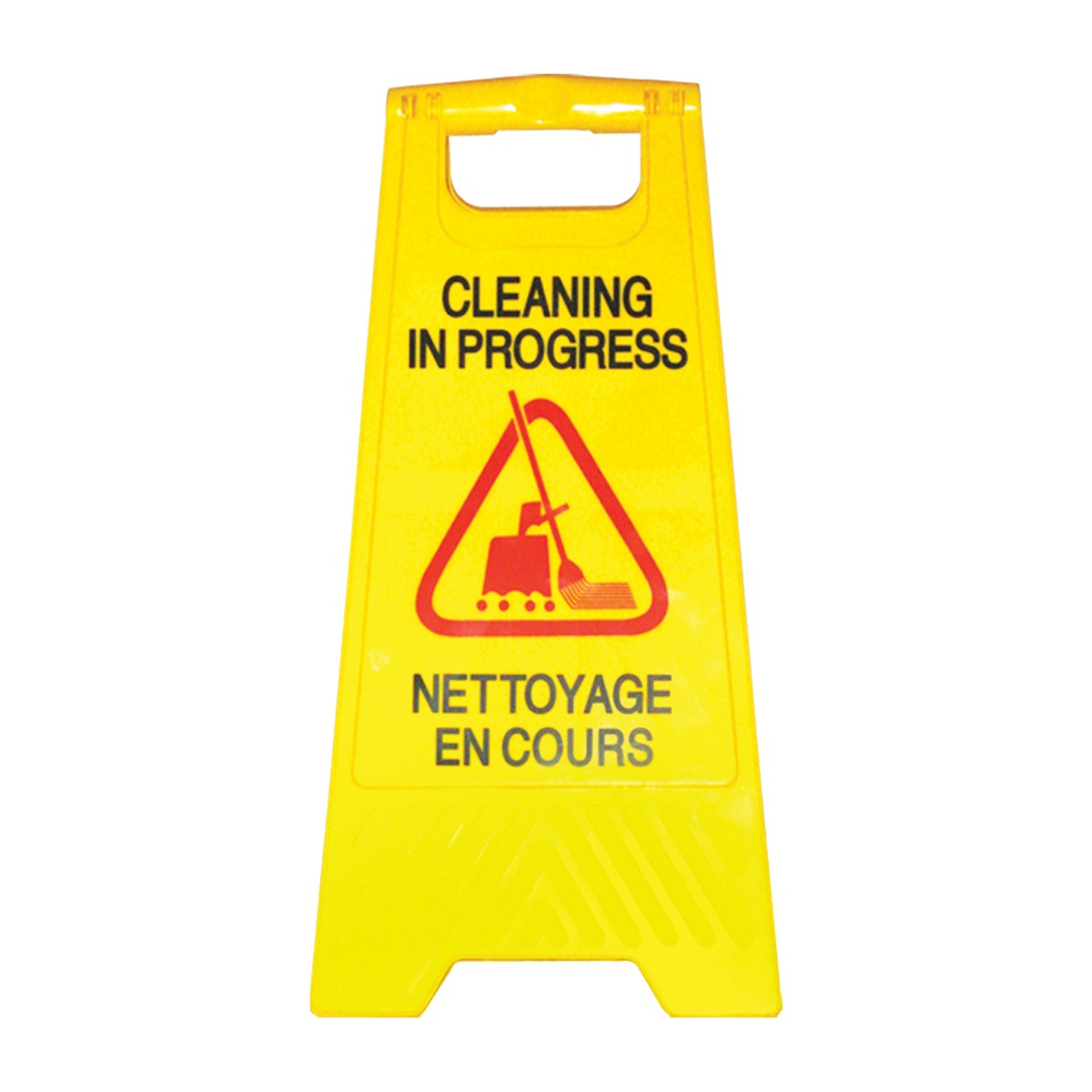 Cleaning in Progress Safety Sign - Yellow — image 2
