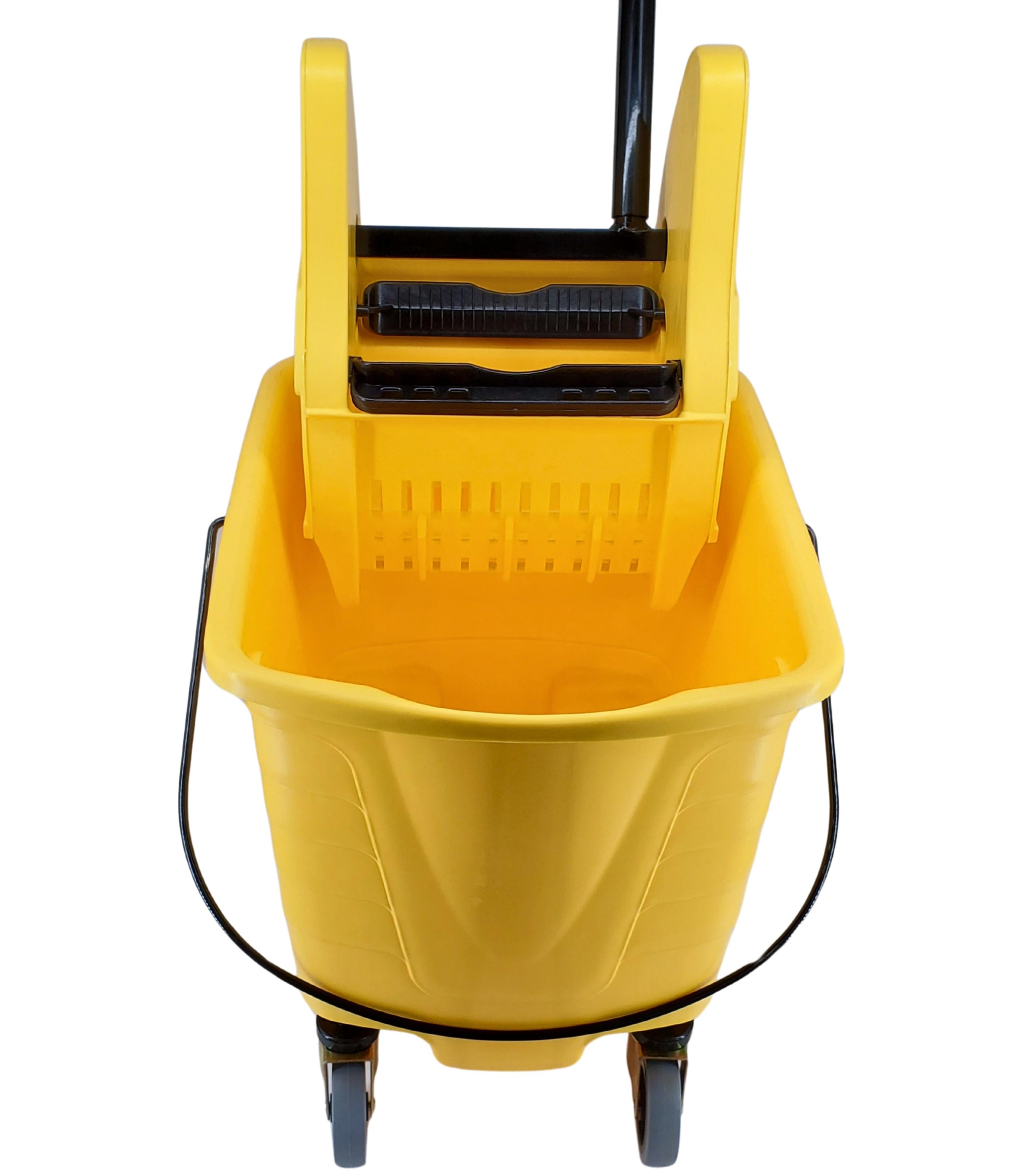 27L Mop Bucket with Down Press Wringer - Yellow — image 3